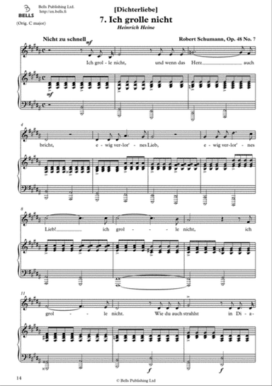 Ich grolle nicht, Op. 48 No. 7 (B Major)