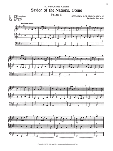 Savior of the Nations, Come (Setting II) (Downloadable)