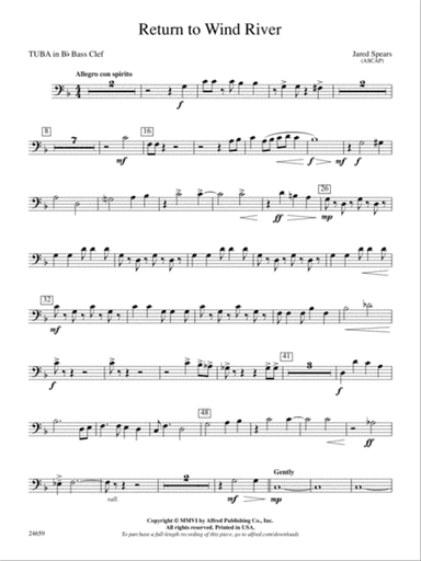 Return to Wind River: (wp) B-flat Tuba B.C.