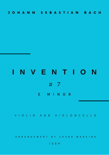 Invention No.7 in E Minor - Violin and Cello (Full Score and Parts)