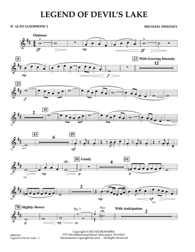 Legend Of Devil's Lake - Eb Alto Saxophone 2