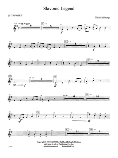 Slavonic Legend: 1st B-flat Trumpet
