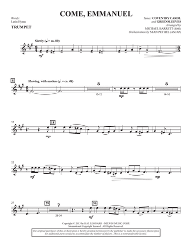 Come, Emmanuel - Bb Trumpet