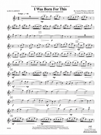 I Was Born for This: 1st B-flat Clarinet