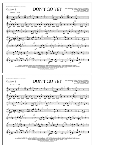 Don't Go Yet (arr. Tom Wallace) - Clarinet 2