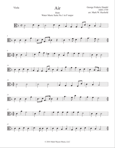 Air from Water Music Suite No.1 in F major