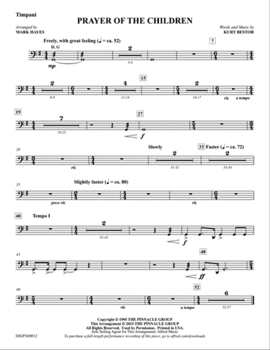 Prayer of the Children: Timpani