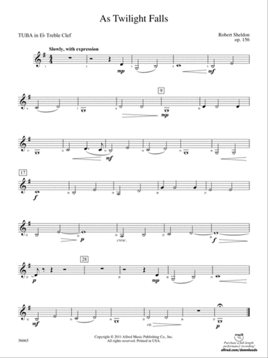 As Twilight Falls: (wp) E-flat Tuba T.C.