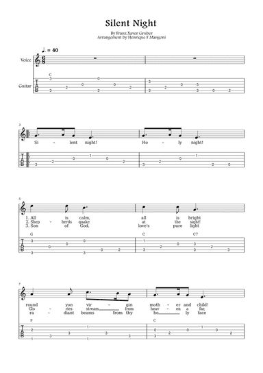 Silent Night (english lyrics)