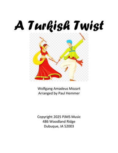 A Turkish Twist (based on Mozart's Turkish Rondo) piano solo