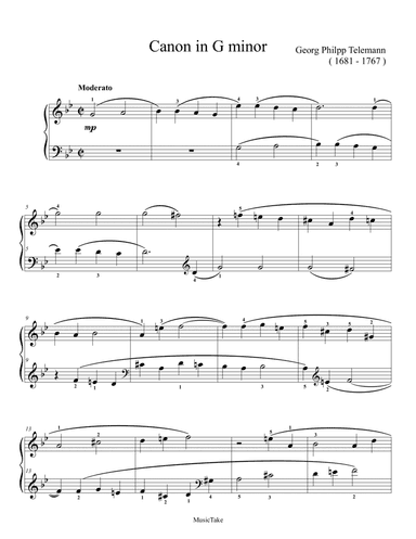 Telemann Canon in G minor