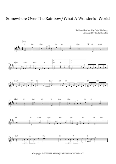 Somewhere Over The Rainbow/what A Wonderful World
