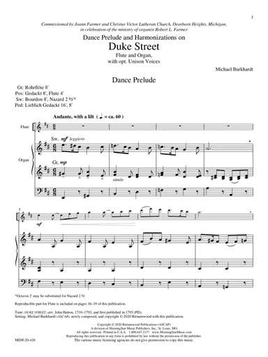 Dance Prelude and Harmonizations on Duke Street