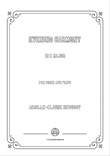 Debussy-Evening Harmony in C Major,for voice and piano