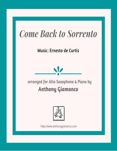 COME BACK TO SORRENTO - alto sax and piano