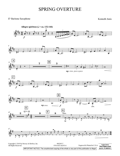 Spring Overture - Eb Baritone Saxophone