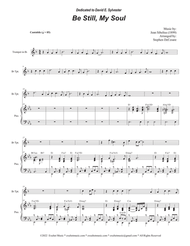 Be Still, My Soul (Bb-Trumpet solo and Piano)