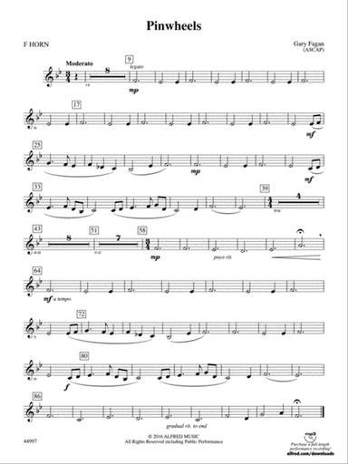 Pinwheels: 1st F Horn