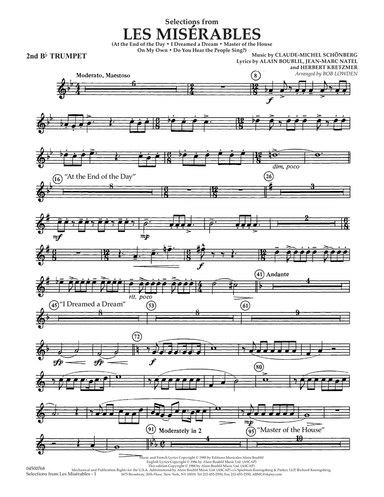 Selections from Les Miserables (arr. Bob Lowden) - Bb Trumpet 2