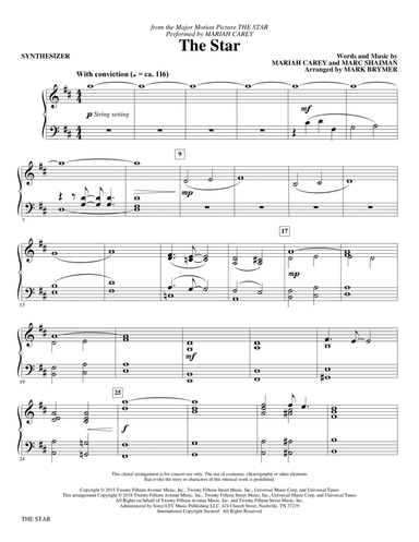 The Star (arr. Mark Brymer) - Synthesizer