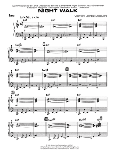 Night Walk: Piano Accompaniment