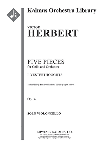 Five Pieces for Cello and Orchestra: I. Yesterthoughts, Op. 37
