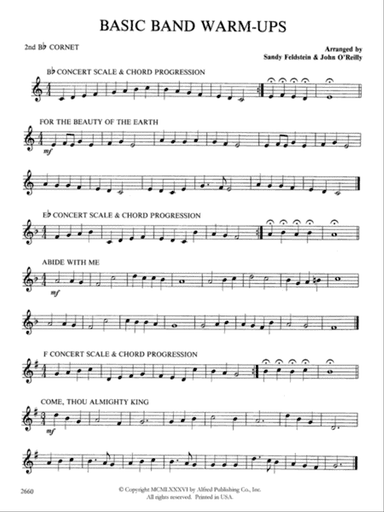 Basic Band Warm-ups: 2nd B-flat Cornet