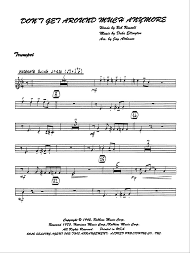 Don't Get Around Much Anymore: 1st B-flat Trumpet