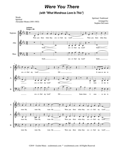 Were You There (with "What Wondrous Love Is This") (for SAB)