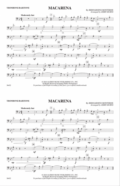 Macarena: 1st Trombone