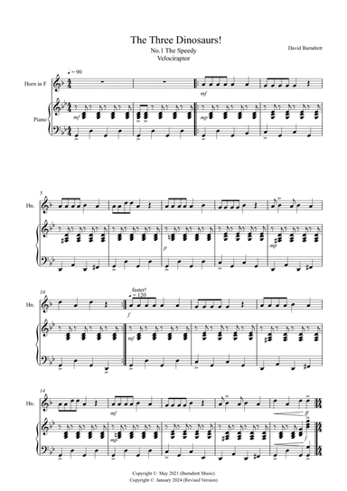 3 Dinosaur Pieces for Horn and Piano