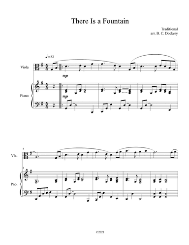 There is a Fountain (Viola Solo with Piano Accompaniment)