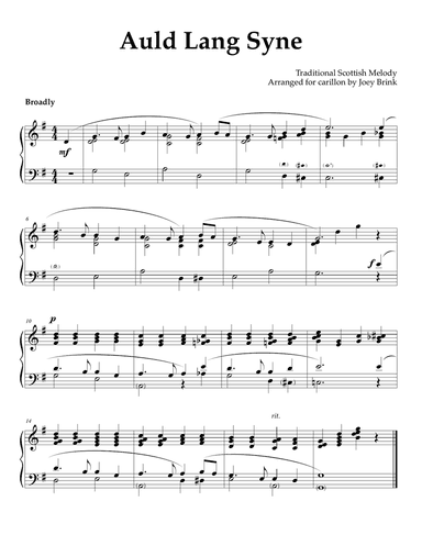Auld Lang Syne, for carillon