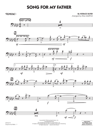Song For My Father (arr. Paul Murtha) - Trombone 1