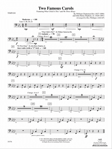 Two Famous Carols: Timpani