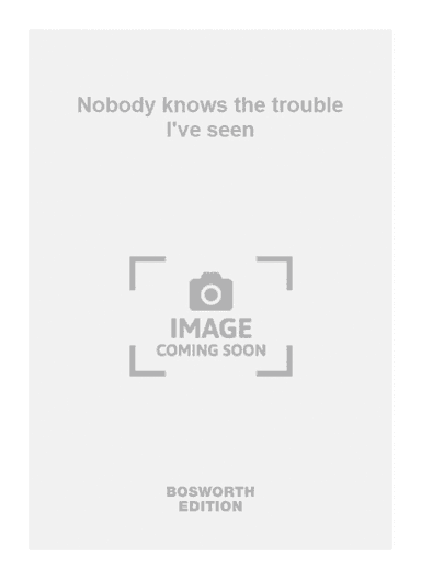 Nobody knows the trouble I've seen