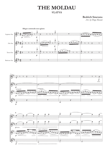 The Moldau for Saxophone Quartet