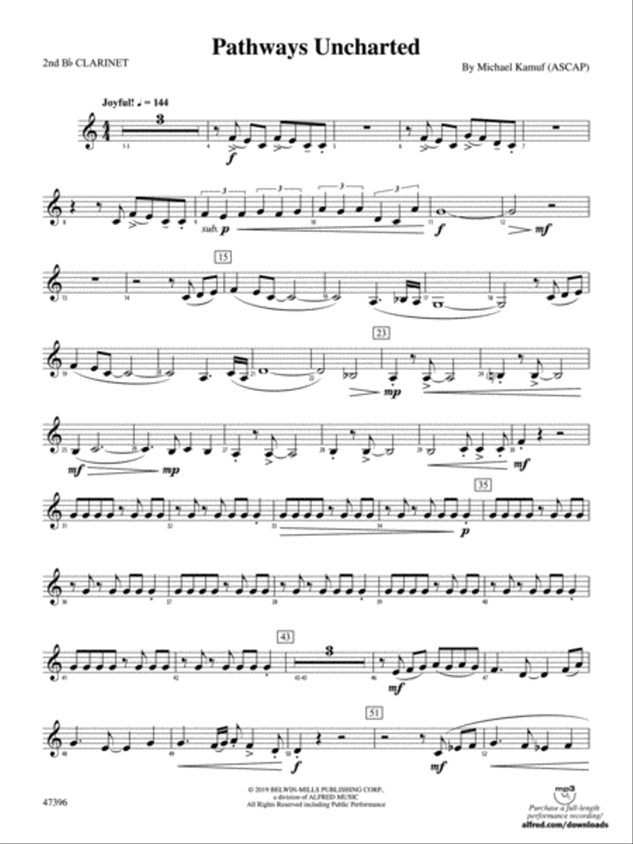 Pathways Uncharted: 2nd B-flat Clarinet