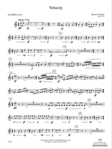 Velocity: (wp) 1st Horn in E-flat
