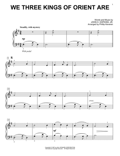 We Three Kings Of Orient Are (arr. Phillip Keveren)