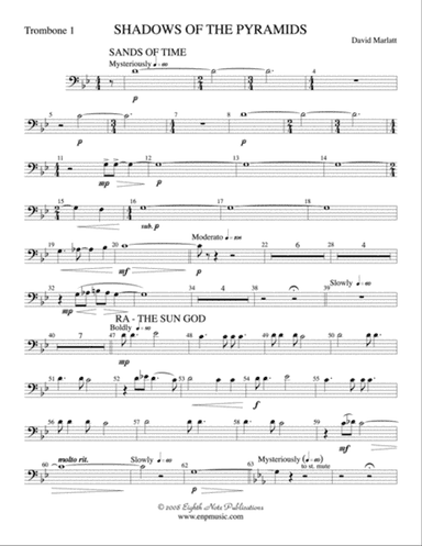 Shadows of the Pyramids: 1st Trombone