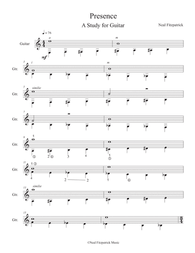 Presence-A Study For Guitar