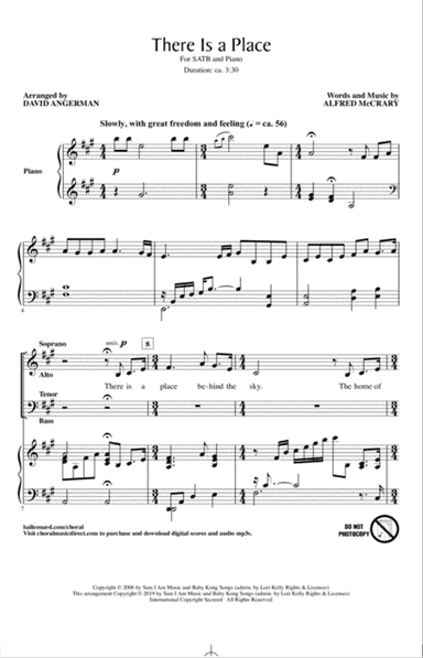 There Is A Place (arr. David Angerman)