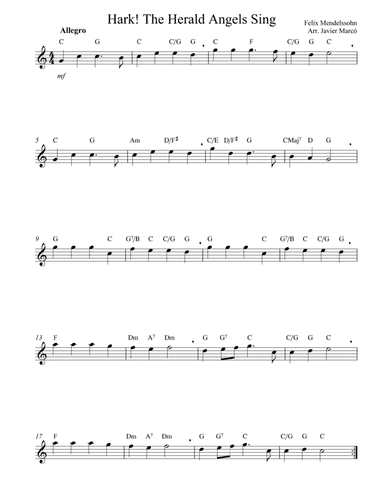 Christmas Carols for Alto Recorder: Hark! The Herald Sing