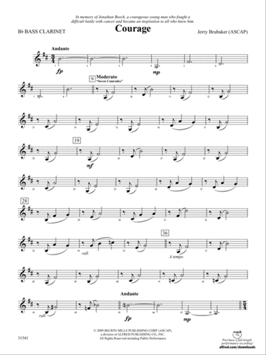 Courage: B-flat Bass Clarinet