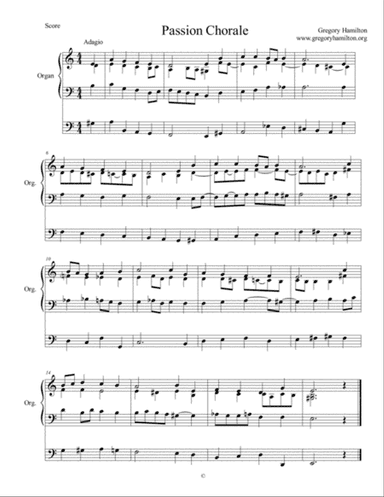 Passion Chorale - I sacred Head now Wounded - Alternate Harmonization
