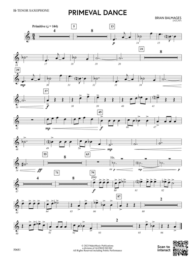 Primeval Dance: B-flat Tenor Saxophone