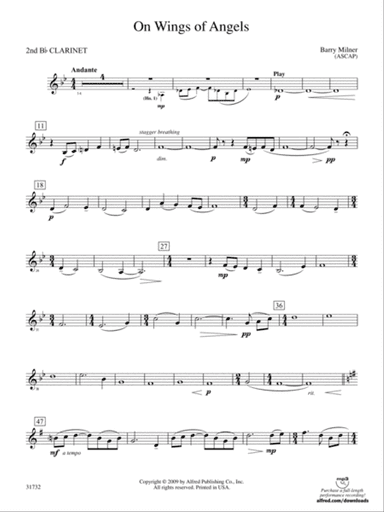 On Wings of Angels: 2nd B-flat Clarinet