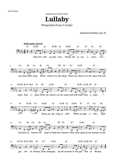 O Mio Babbino Caro by Puccini for Low Voice