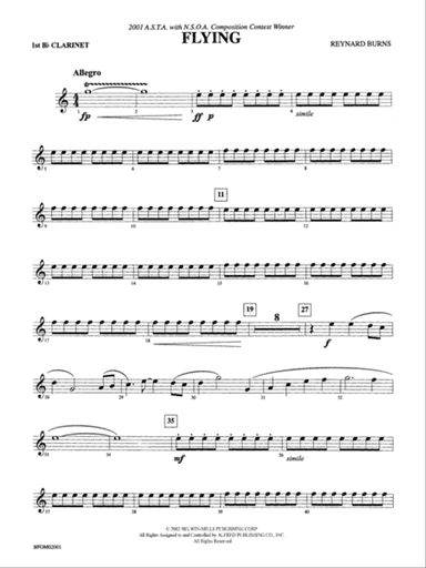 Flying: 1st B-flat Clarinet